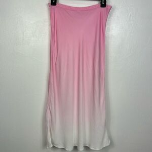 J. McLaughlin Louisa May A-line Pink Dip Dyed Ombre Midi Skirt Size 4